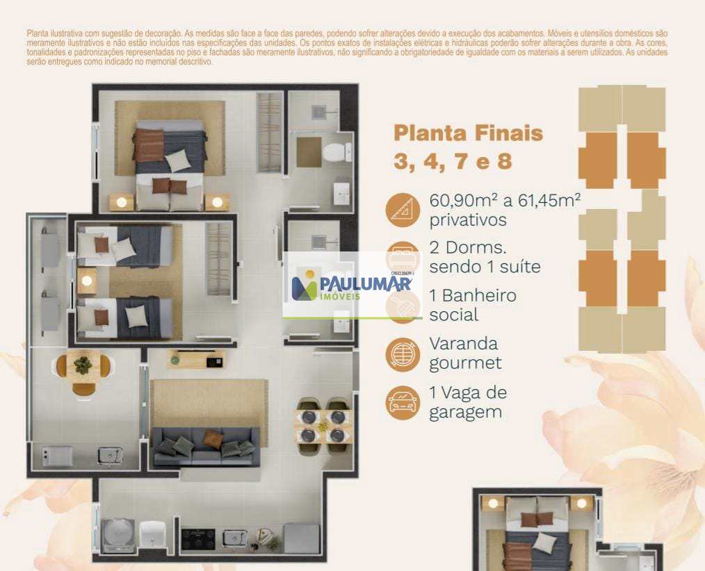 Apartamento à venda com 2 quartos, 61m² - Foto 10