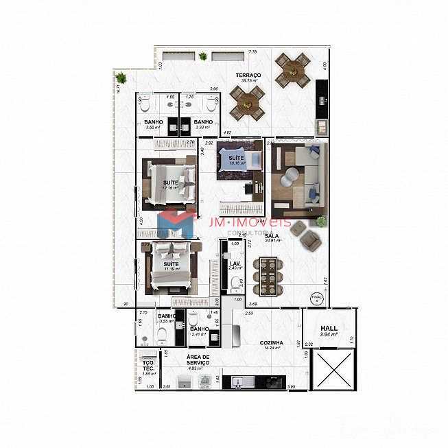 Apartamento à venda com 3 quartos, 145m² - Foto 15