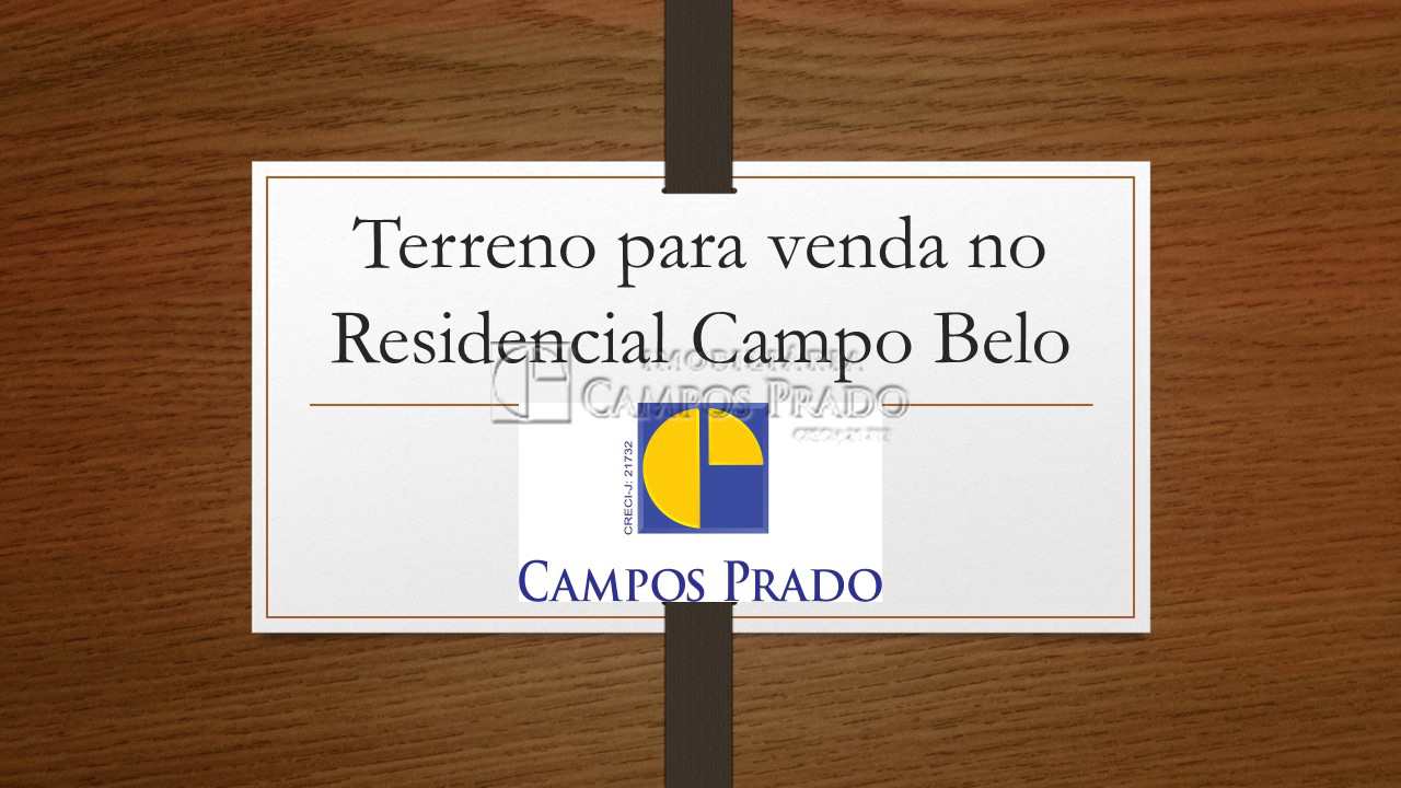 Portal Campo Belo - Vendo lote em Campo Belo de 600 m2
