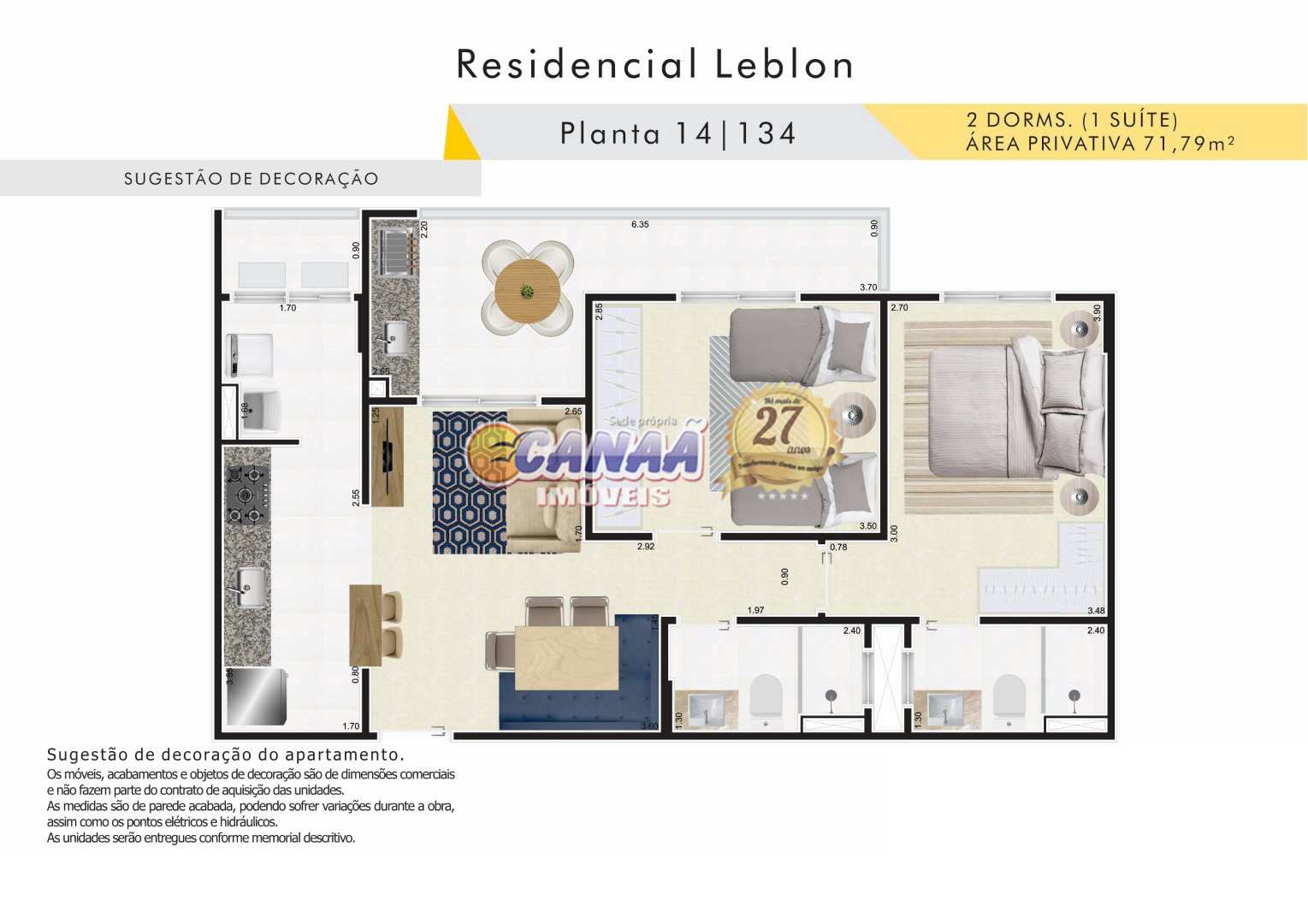 Apartamento à venda com 2 quartos, 71m² - Foto 3