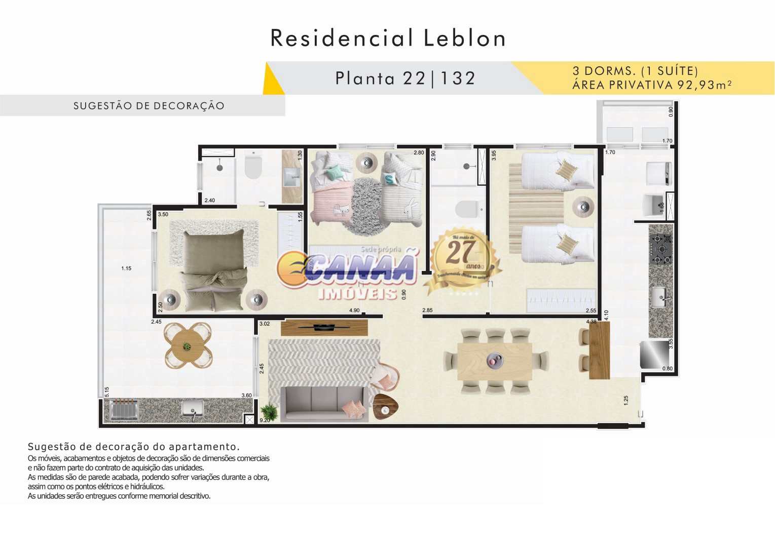 Apartamento à venda com 3 quartos, 92m² - Foto 3