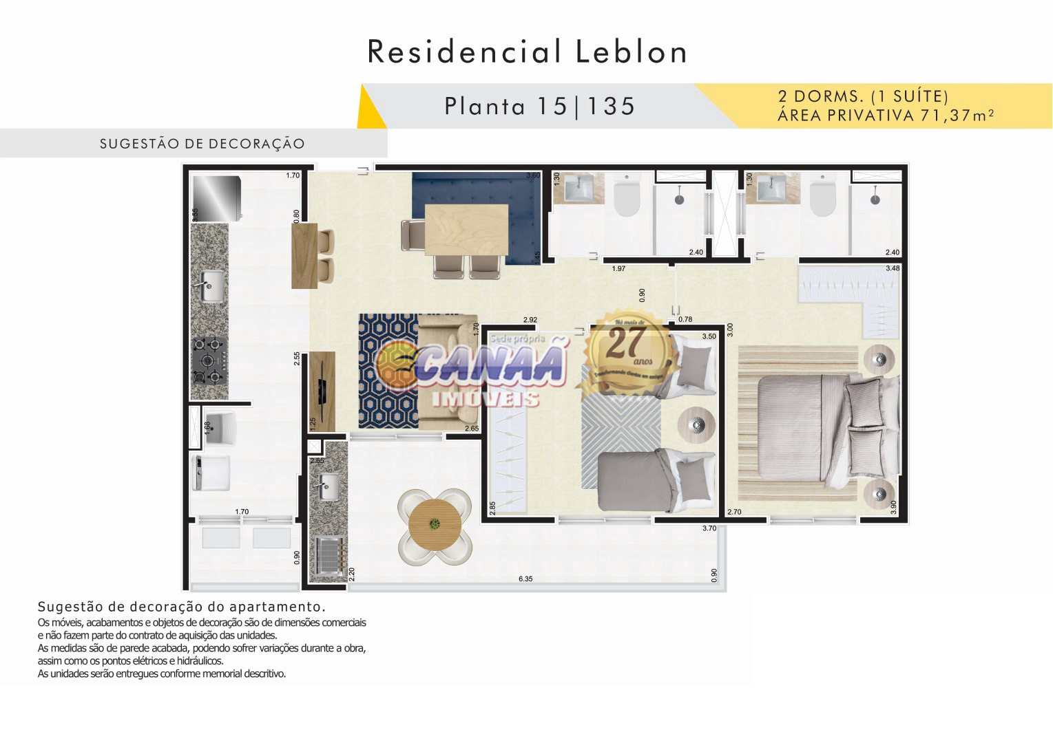 Apartamento à venda com 2 quartos, 71m² - Foto 3