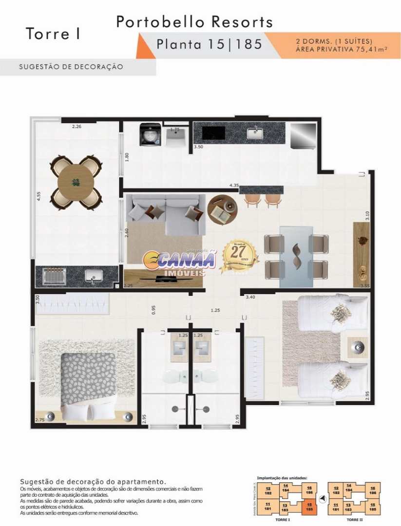 Apartamento à venda com 2 quartos, 75m² - Foto 17