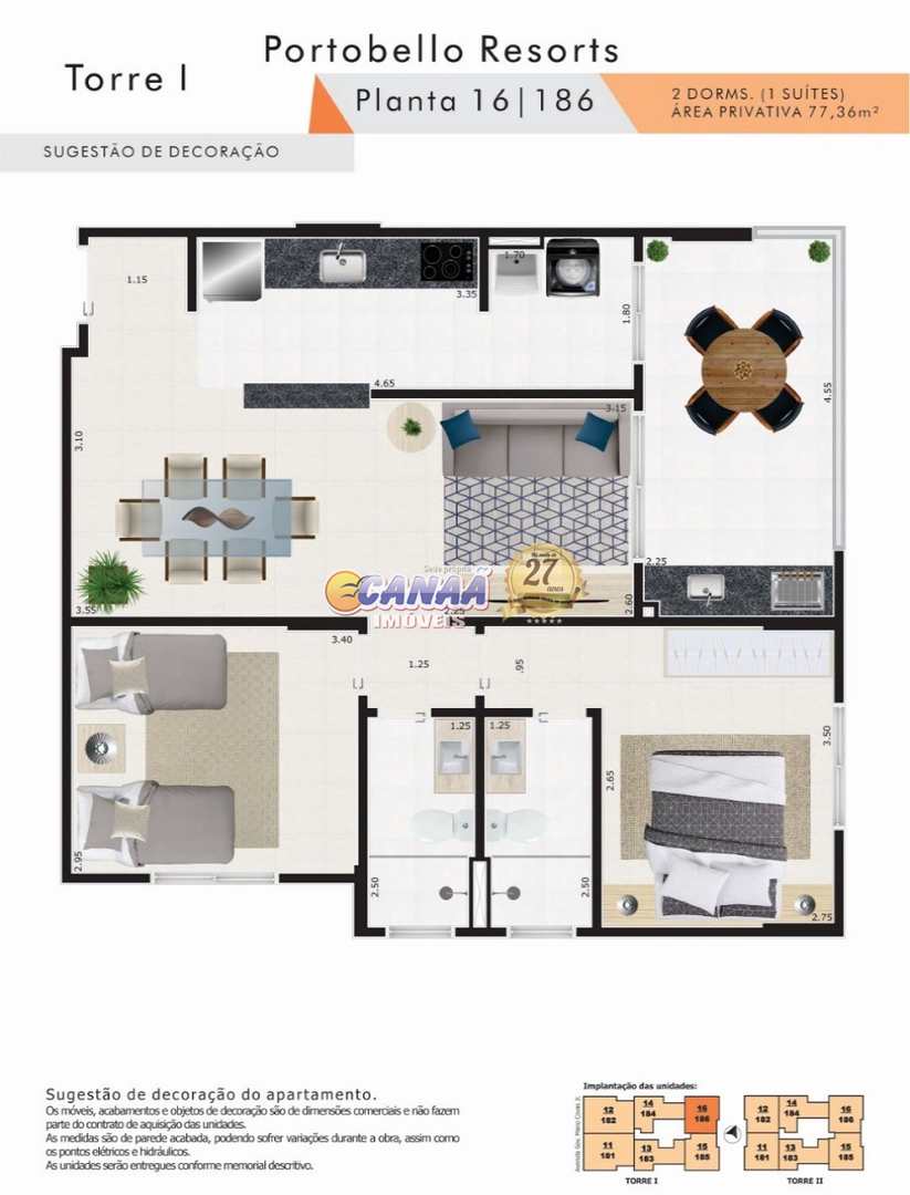 Apartamento à venda com 2 quartos, 77m² - Foto 17