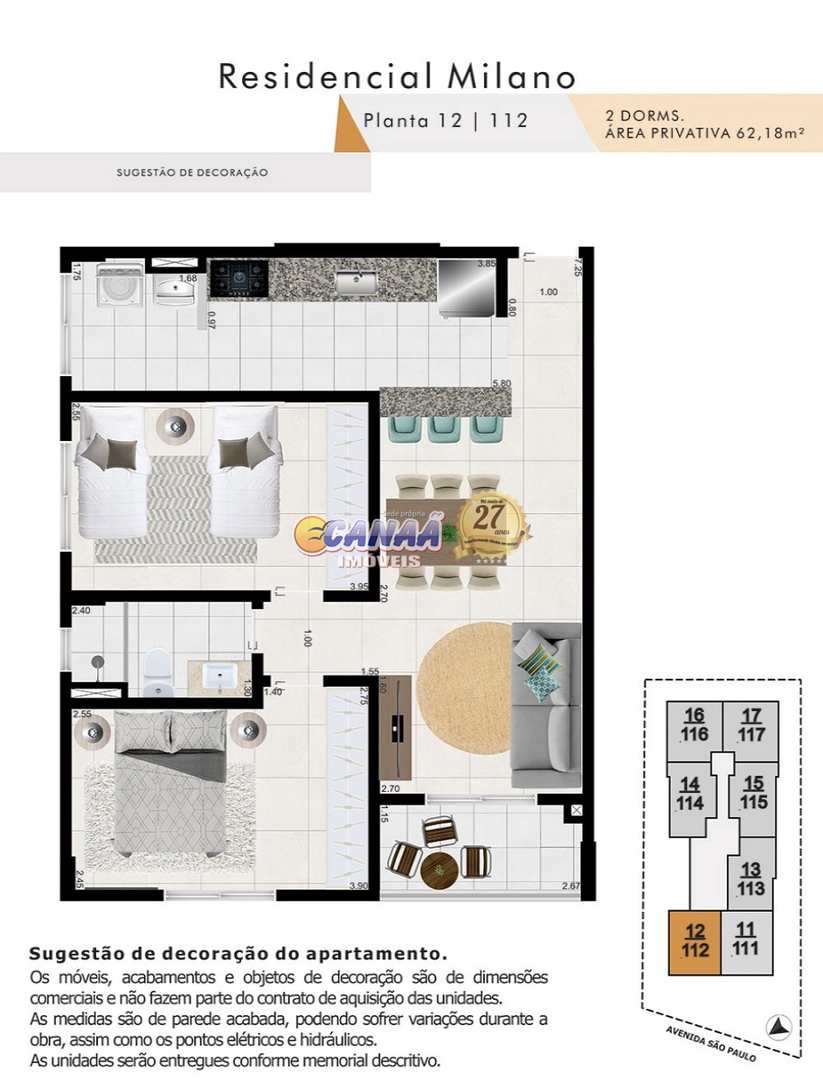 Apartamento à venda com 2 quartos, 62m² - Foto 5