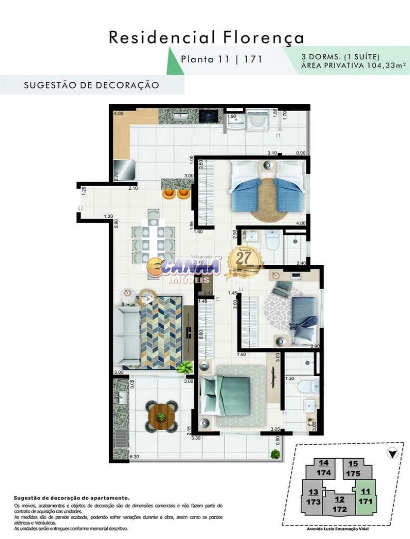 Apartamento à venda com 3 quartos, 104m² - Foto 12