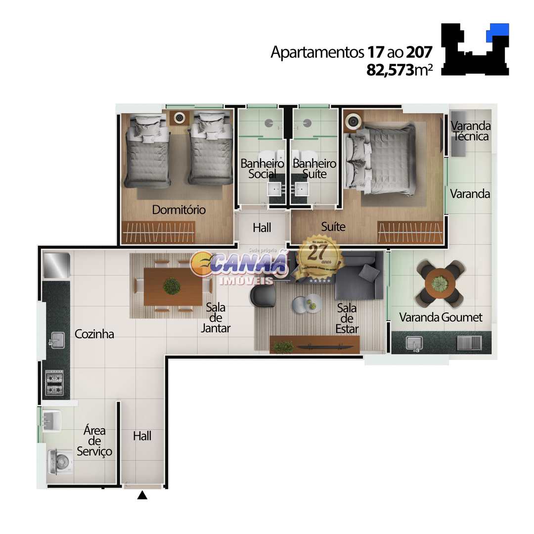 Apartamento à venda com 2 quartos, 82m² - Foto 23