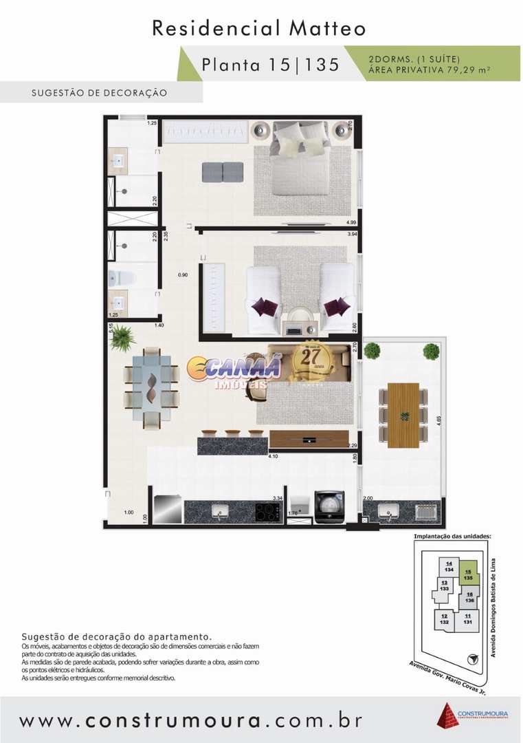 Apartamento à venda com 2 quartos, 79m² - Foto 2