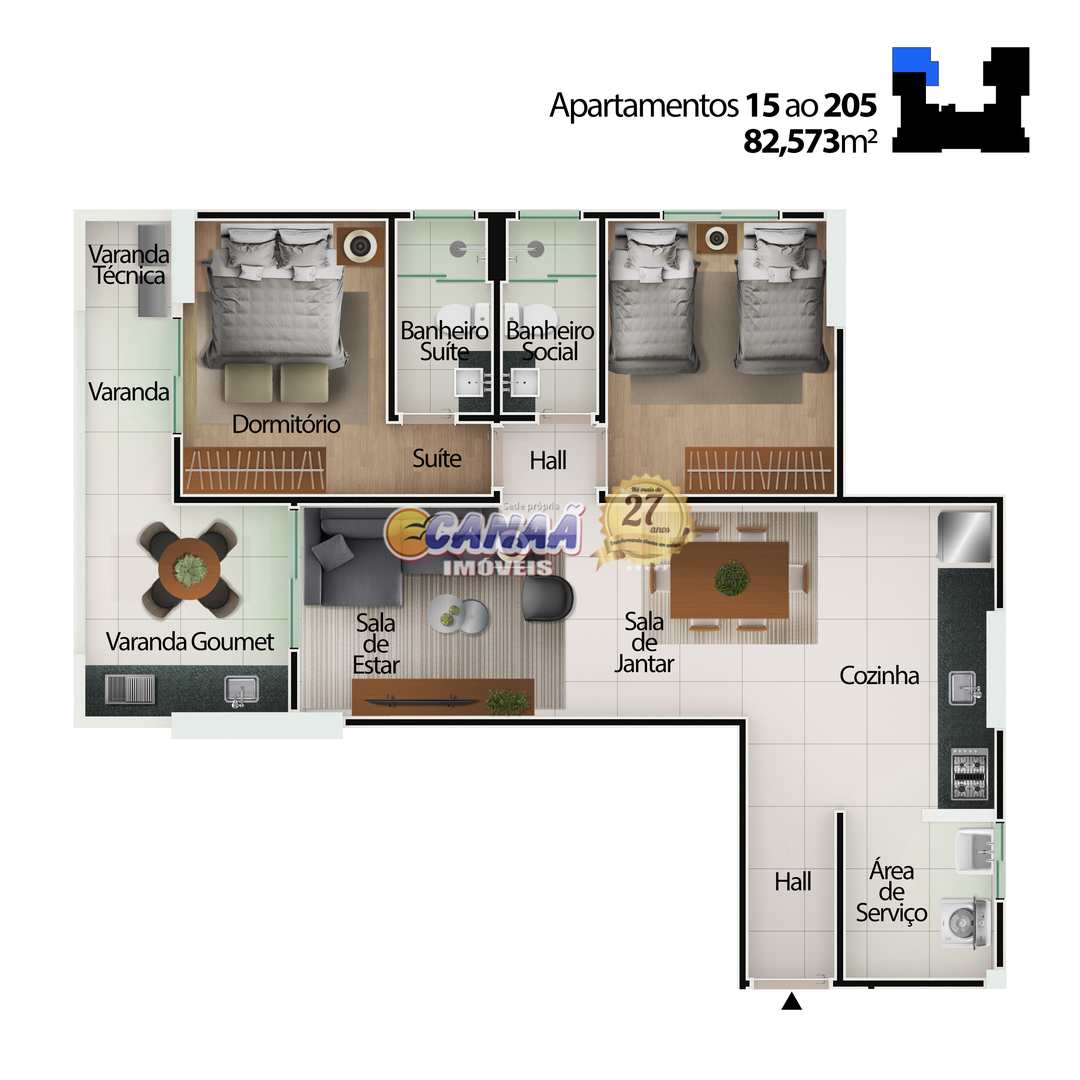 Apartamento à venda com 2 quartos, 82m² - Foto 23