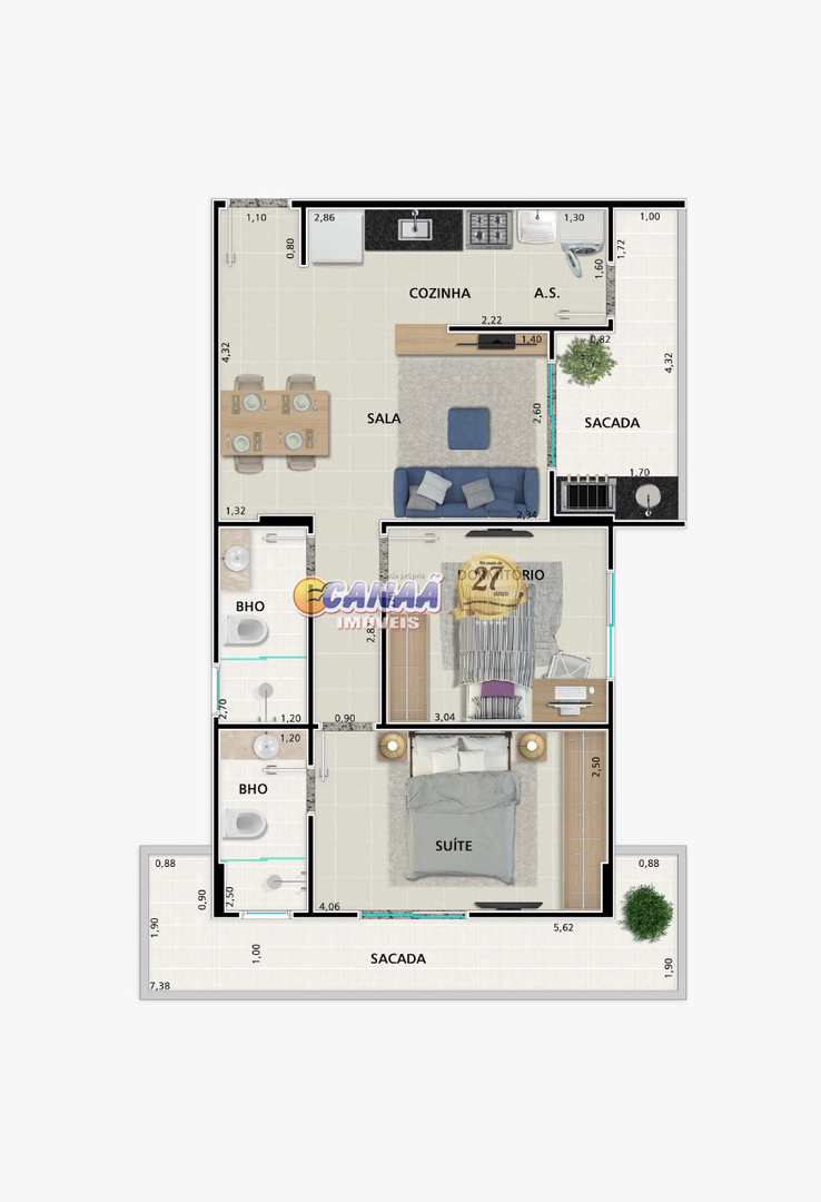 Apartamento à venda com 2 quartos, 71m² - Foto 11