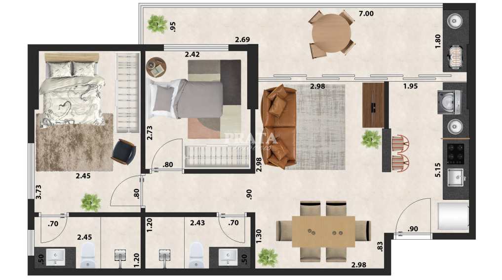 Apartamento à venda com 2 quartos, 59m² - Foto 6