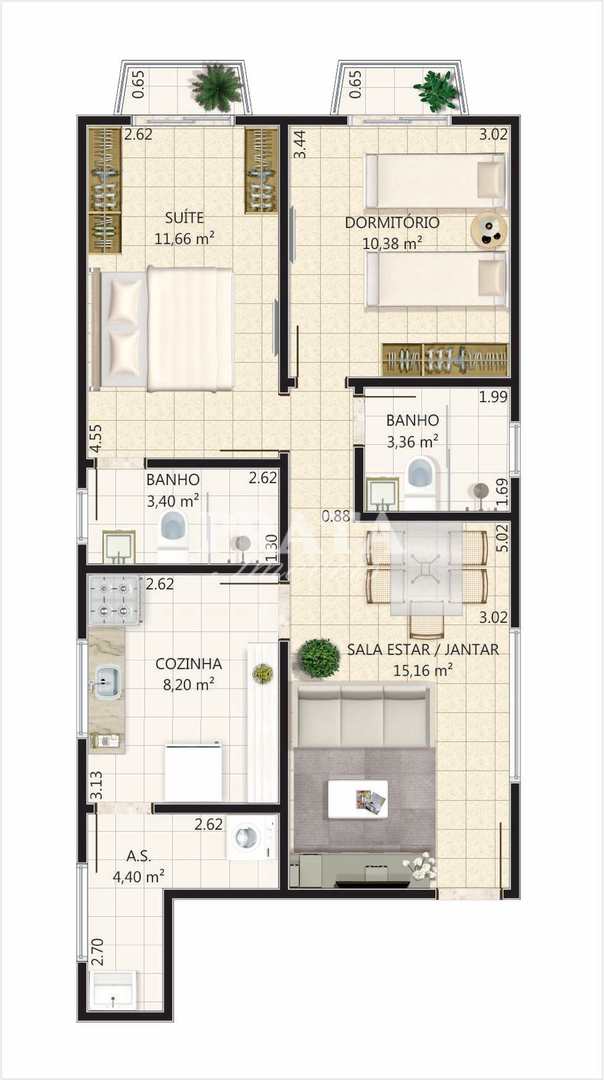 Apartamento à venda com 2 quartos, 70m² - Foto 19