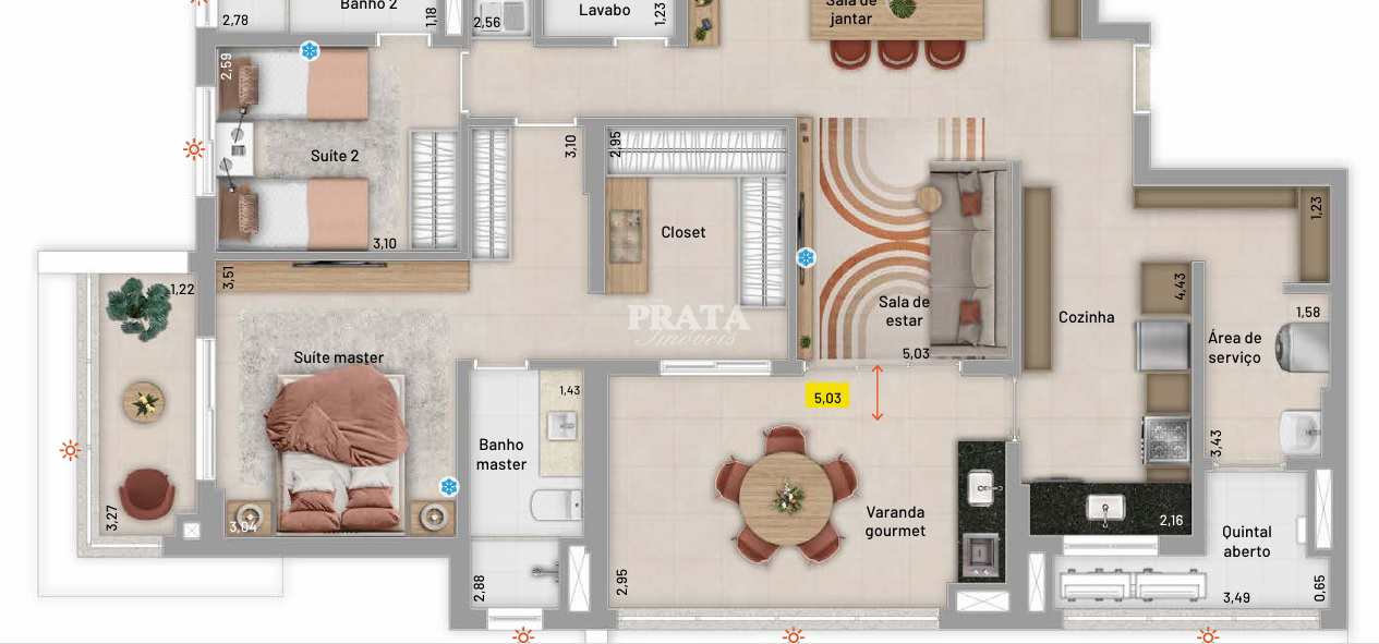 Apartamento à venda com 3 quartos, 96m² - Foto 8