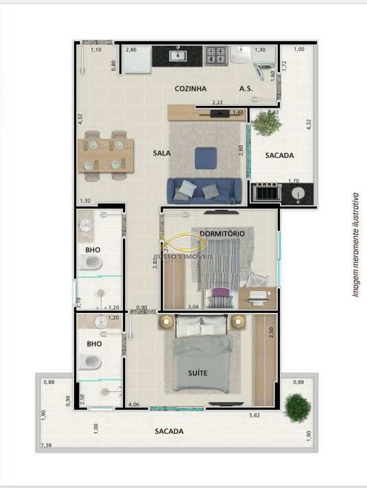 Apartamento à venda com 2 quartos, 71m² - Foto 8