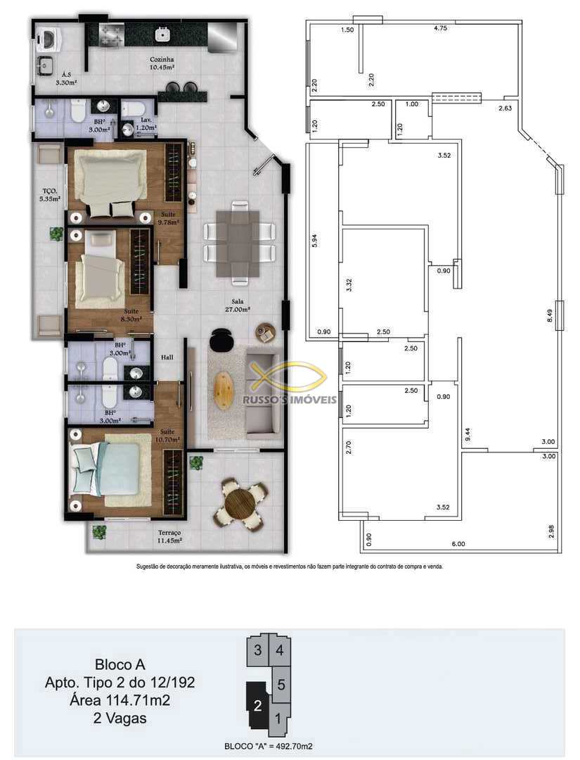 Apartamento à venda com 3 quartos, 114m² - Foto 8