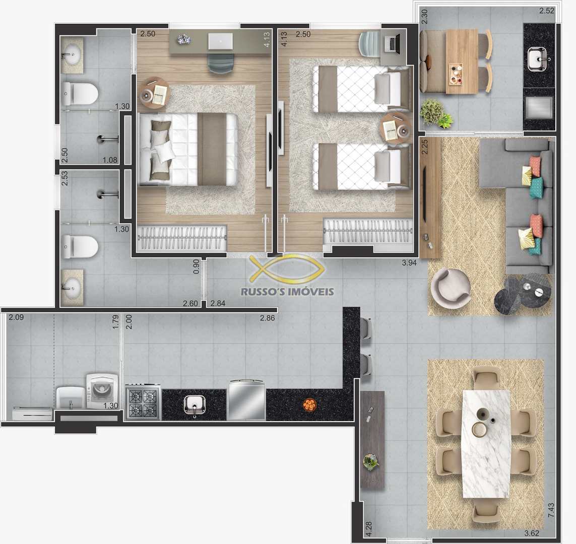 Apartamento à venda com 2 quartos, 71m² - Foto 29