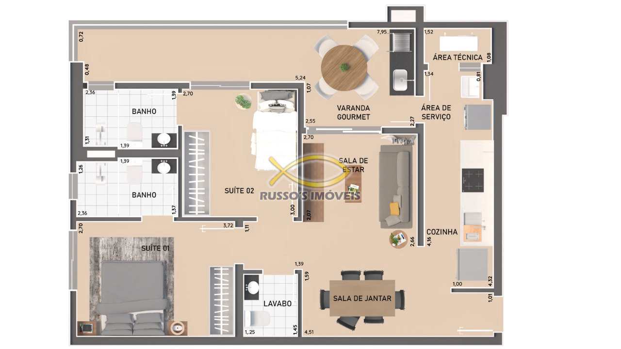 Apartamento à venda com 2 quartos, 101m² - Foto 27