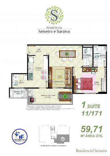 Apartamento à venda com 1 quarto, 59m² - Foto 9