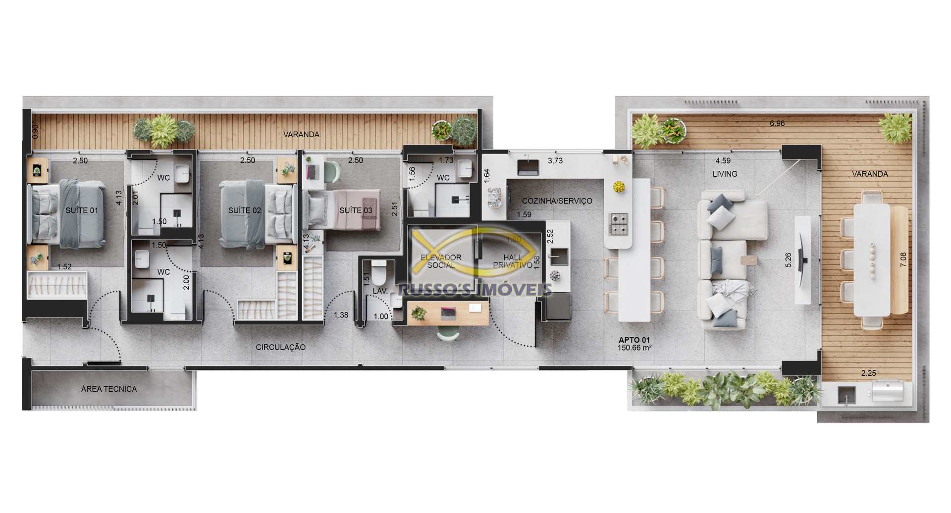 Apartamento à venda com 3 quartos, 150m² - Foto 18