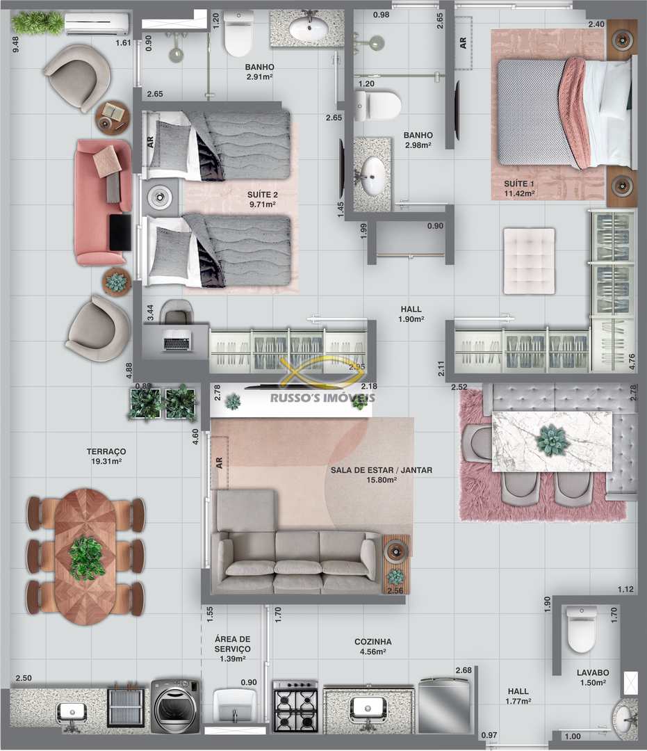 Apartamento à venda com 2 quartos, 82m² - Foto 12