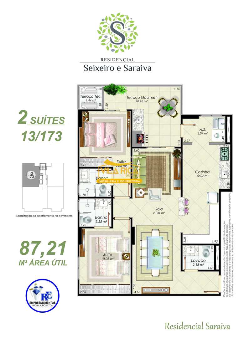 Apartamento com 3 dorms, Aviação, Praia Grande - R$ 444 mil, Cod: 8565