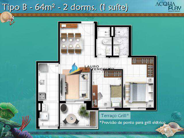 Apartamento à venda com 2 quartos, 64m² - Foto 4