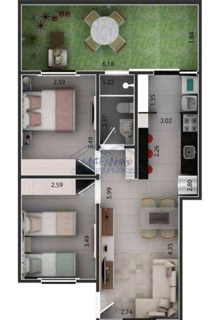 Apartamento à venda com 2 quartos, 50m² - Foto 13