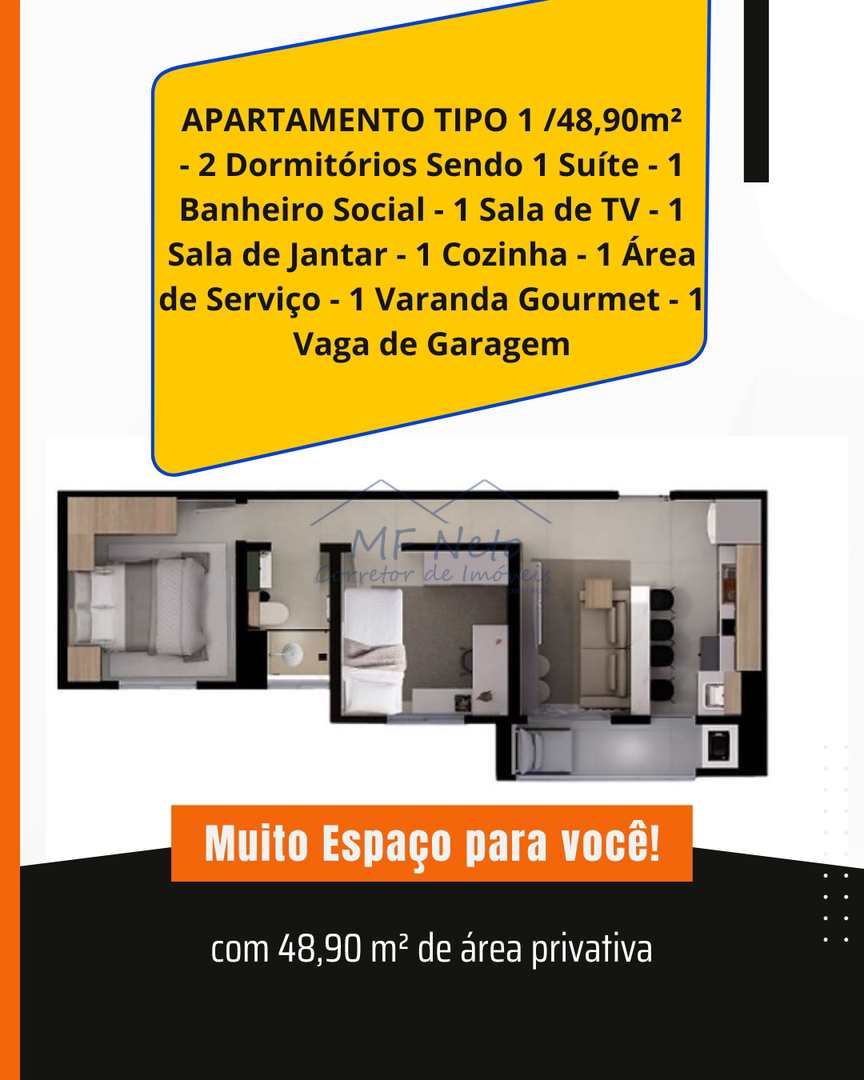 Apartamento à venda com 2 quartos, 48m² - Foto 4