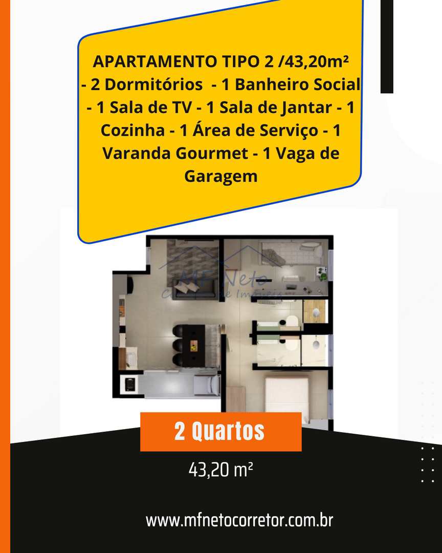 Apartamento à venda com 2 quartos, 48m² - Foto 6