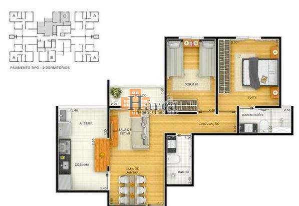 Apartamento à venda com 2 quartos, 61m² - Foto 14