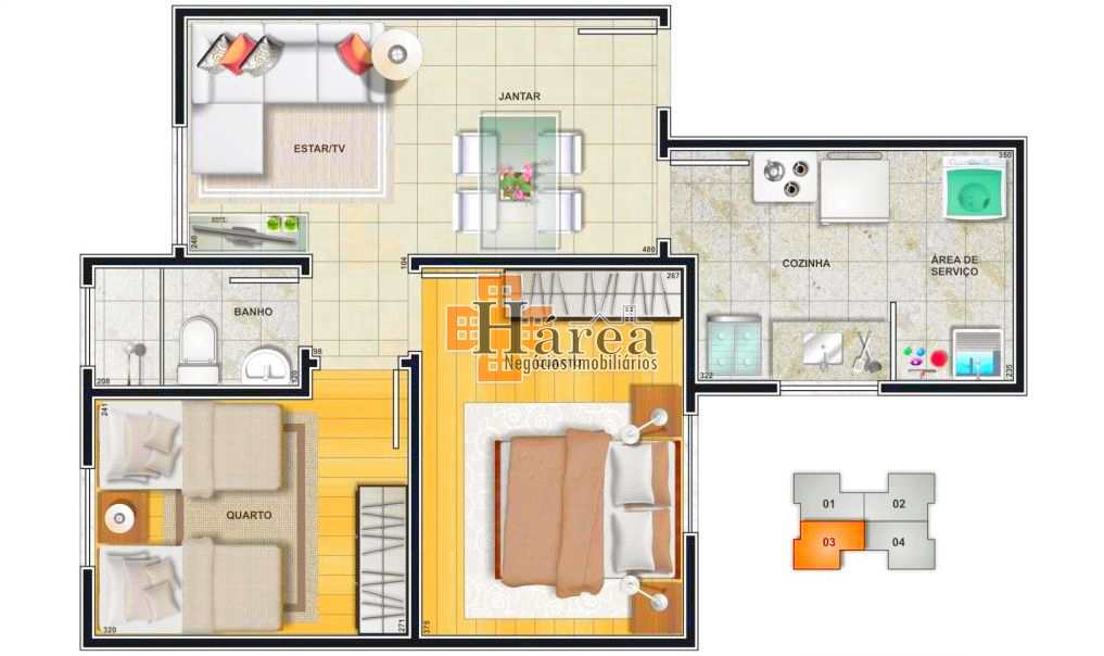 Apartamento à venda com 2 quartos, 48m² - Foto 11