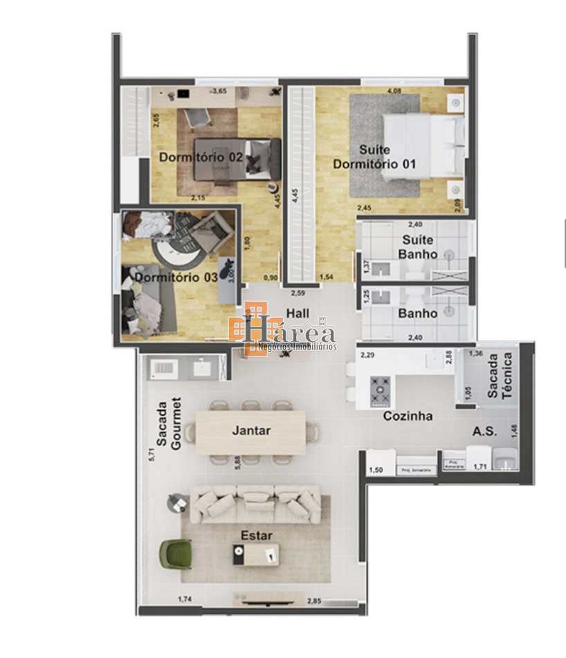 Apartamento à venda com 3 quartos, 95m² - Foto 23