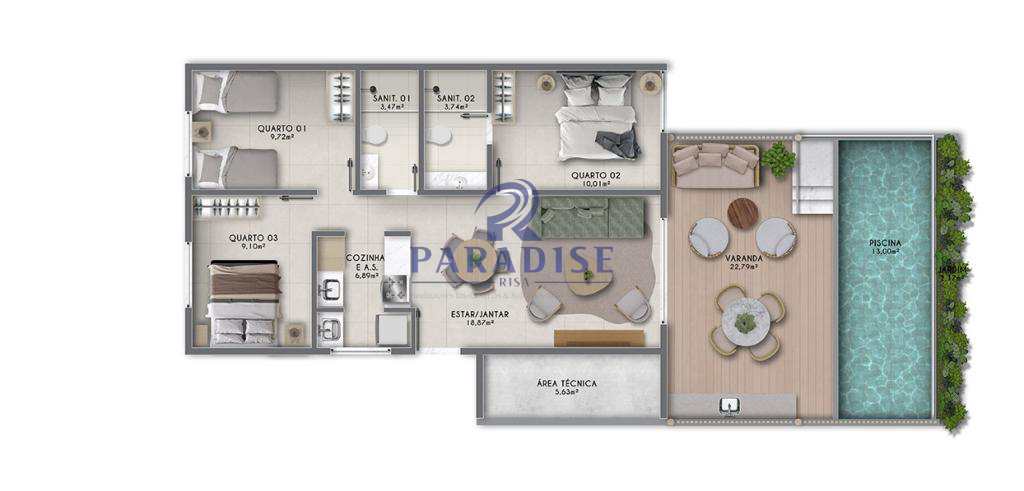 Apartamento à venda com 2 quartos, 88m² - Foto 11