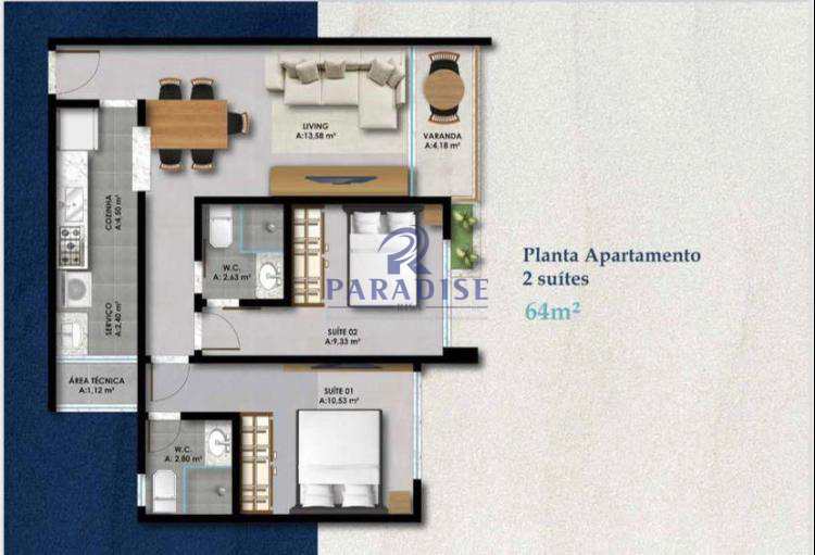 Apartamento à venda com 2 quartos, 64m² - Foto 23