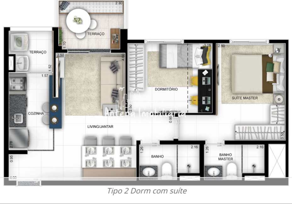 Apartamento à venda com 2 quartos, 58m² - Foto 14