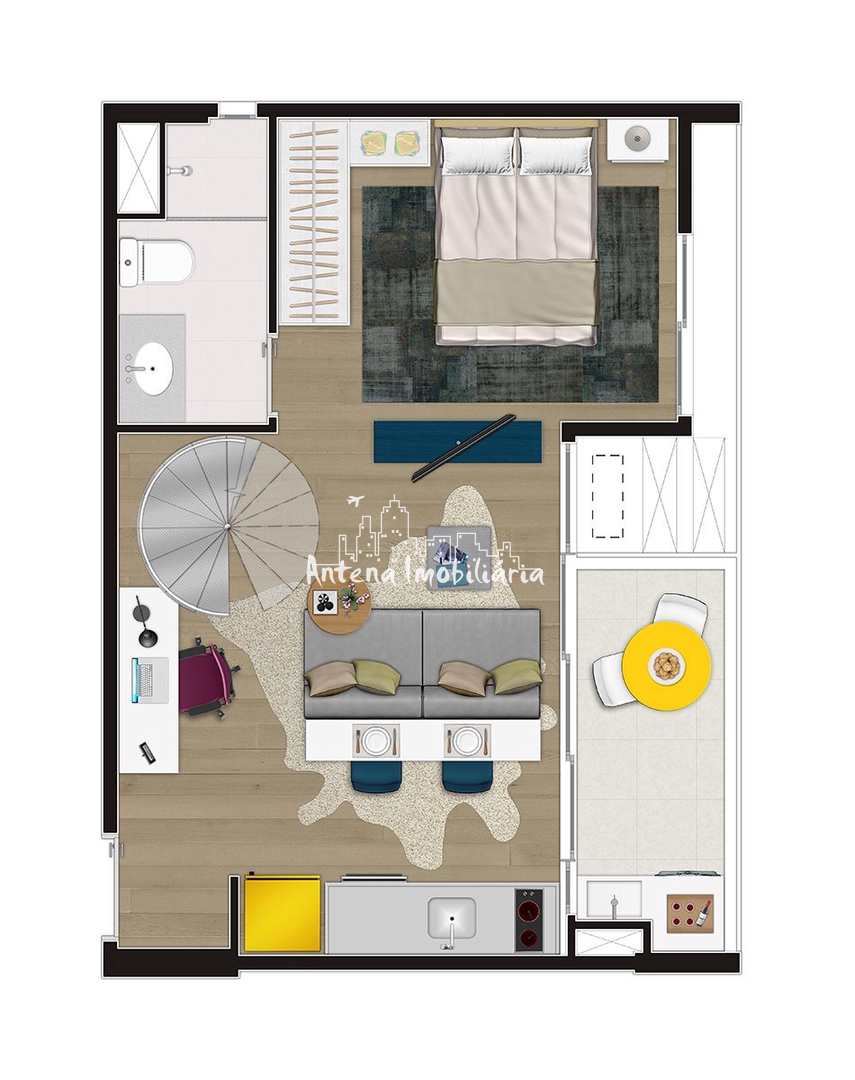 Cobertura à venda com 1 quarto, 74m² - Foto 2