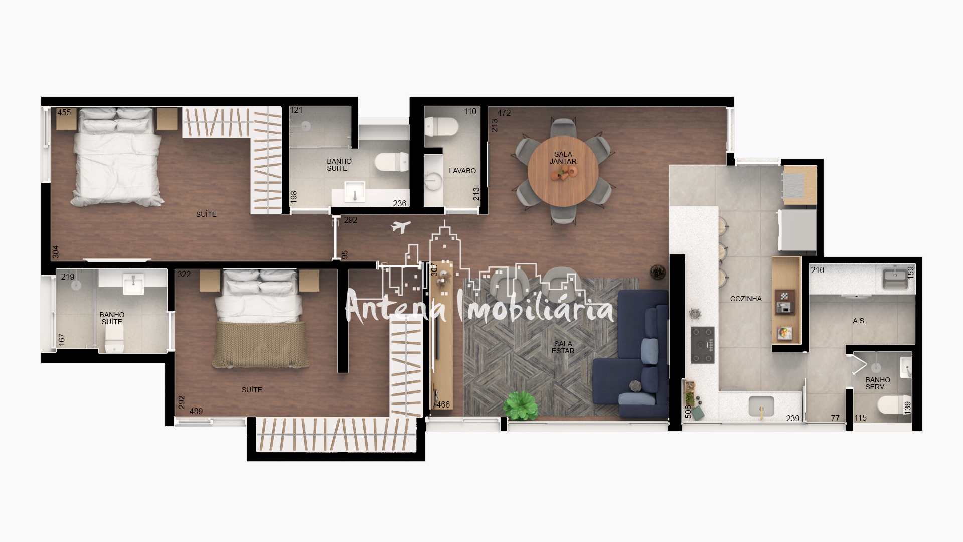 Apartamento à venda com 2 quartos, 100m² - Foto 3