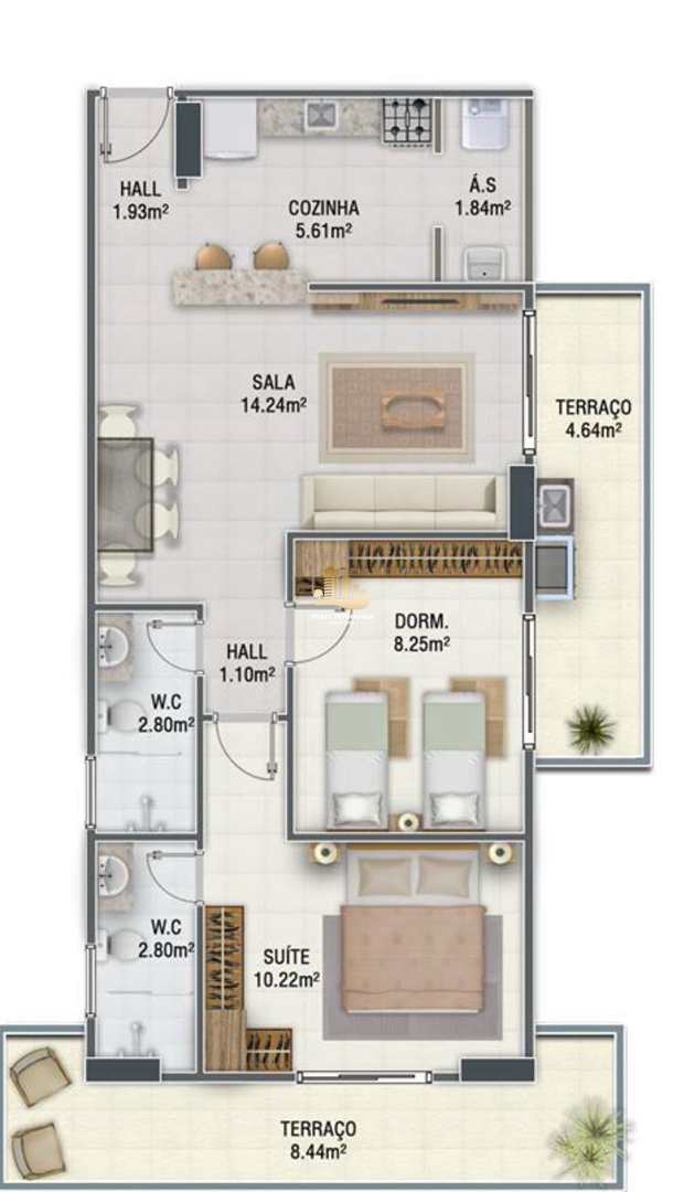 Apartamento à venda com 2 quartos, 74m² - Foto 23