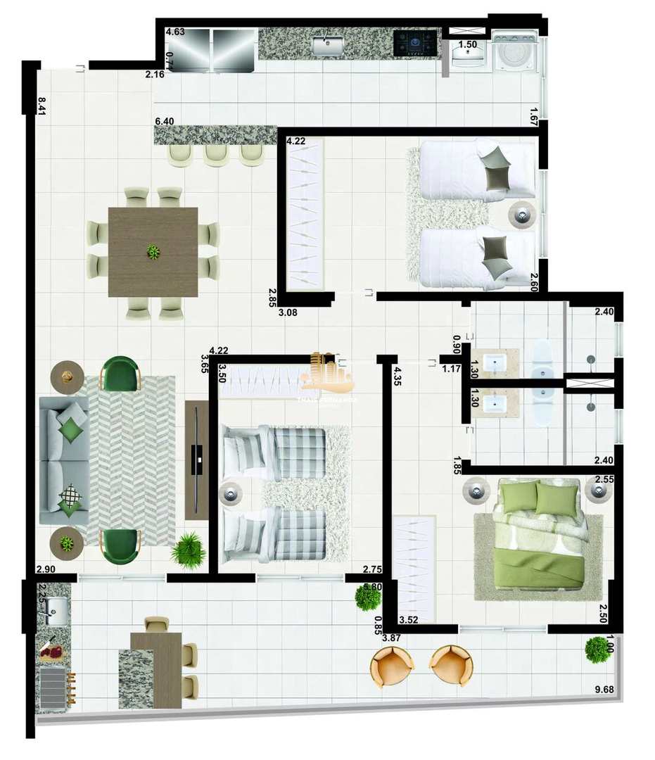 Apartamento à venda com 3 quartos, 107m² - Foto 14