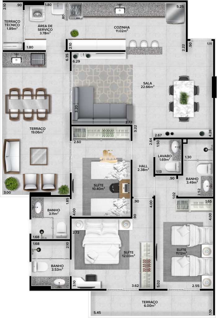 Apartamento à venda com 2 quartos, 72m² - Foto 17