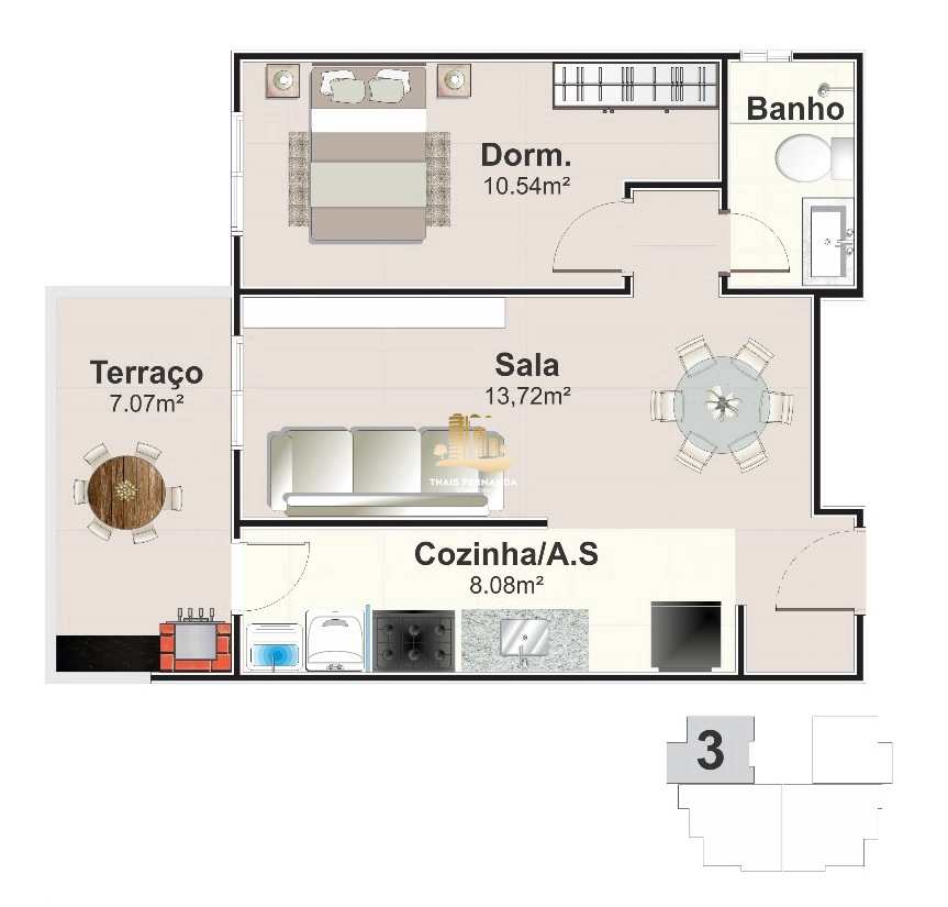 Apartamento à venda com 1 quarto, 51m² - Foto 24