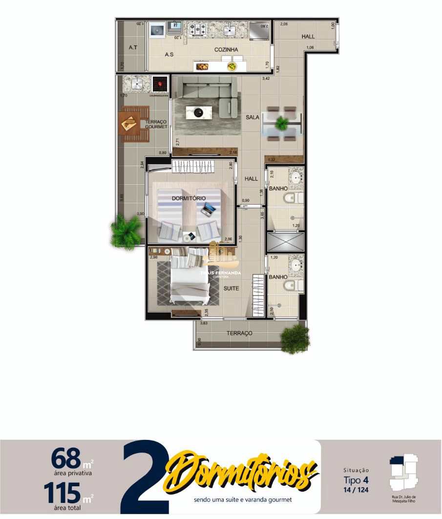 Apartamento à venda com 2 quartos, 68m² - Foto 21