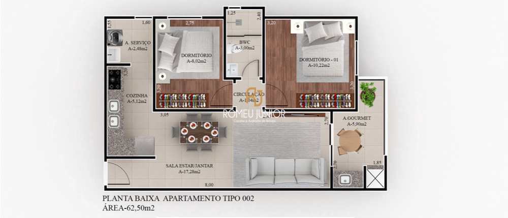 Apartamento à venda com 2 quartos, 62m² - Foto 8