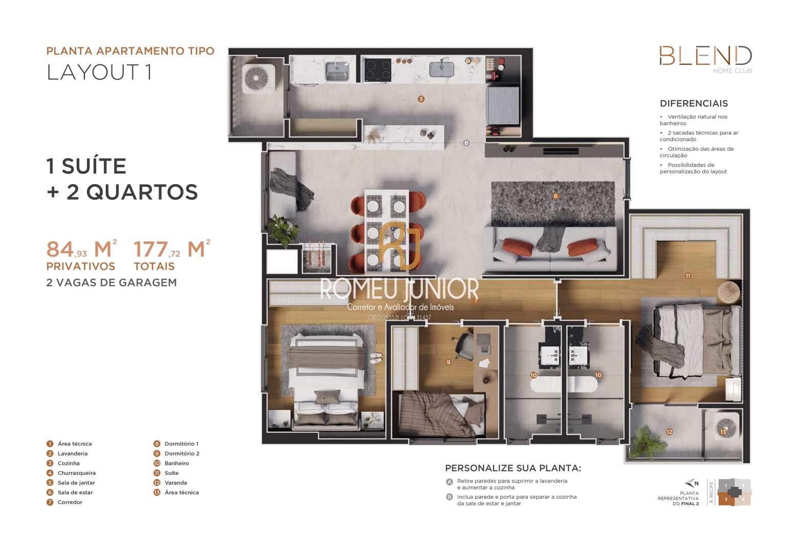 Apartamento à venda com 3 quartos, 84m² - Foto 12