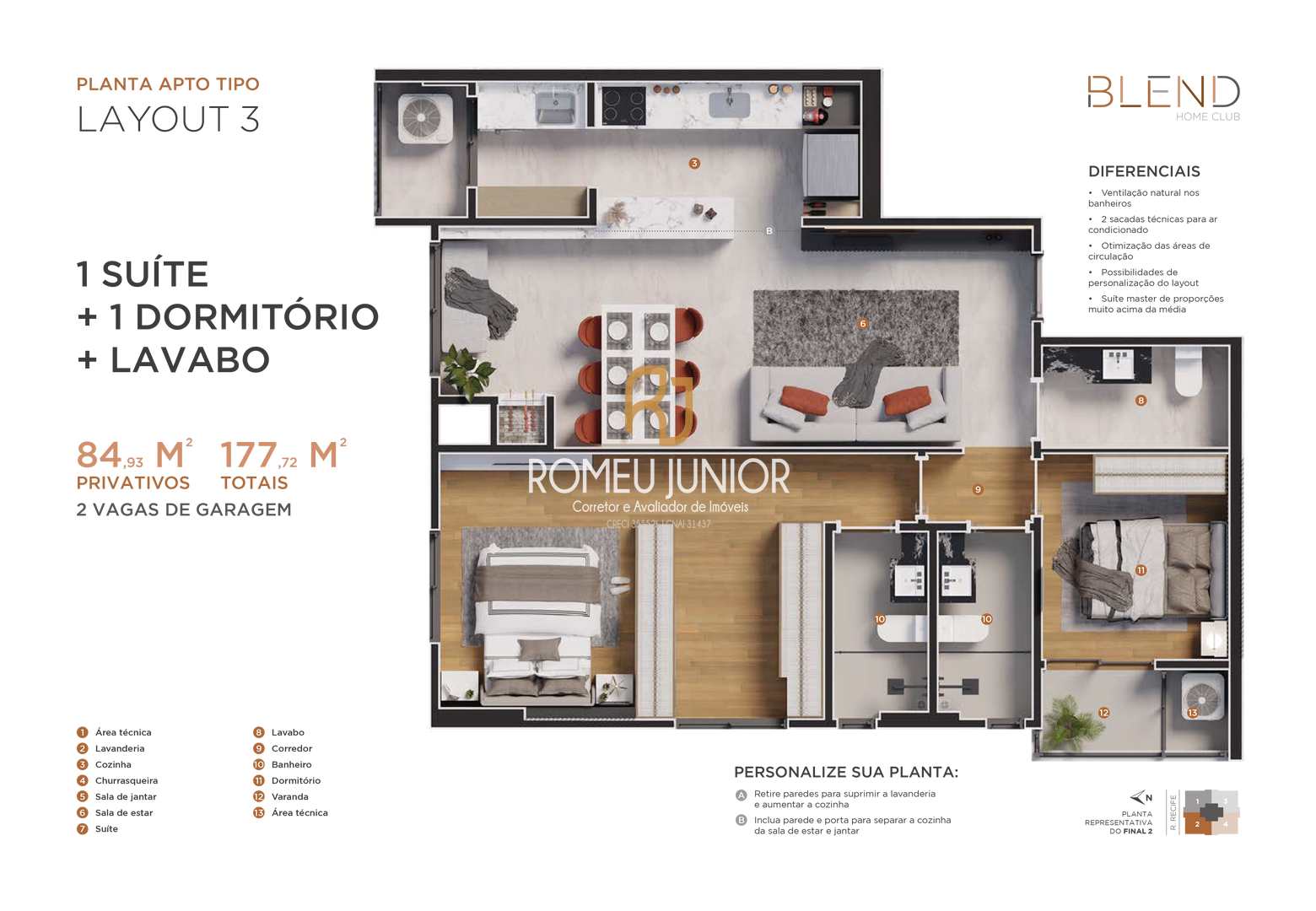 Apartamento à venda com 3 quartos, 84m² - Foto 13