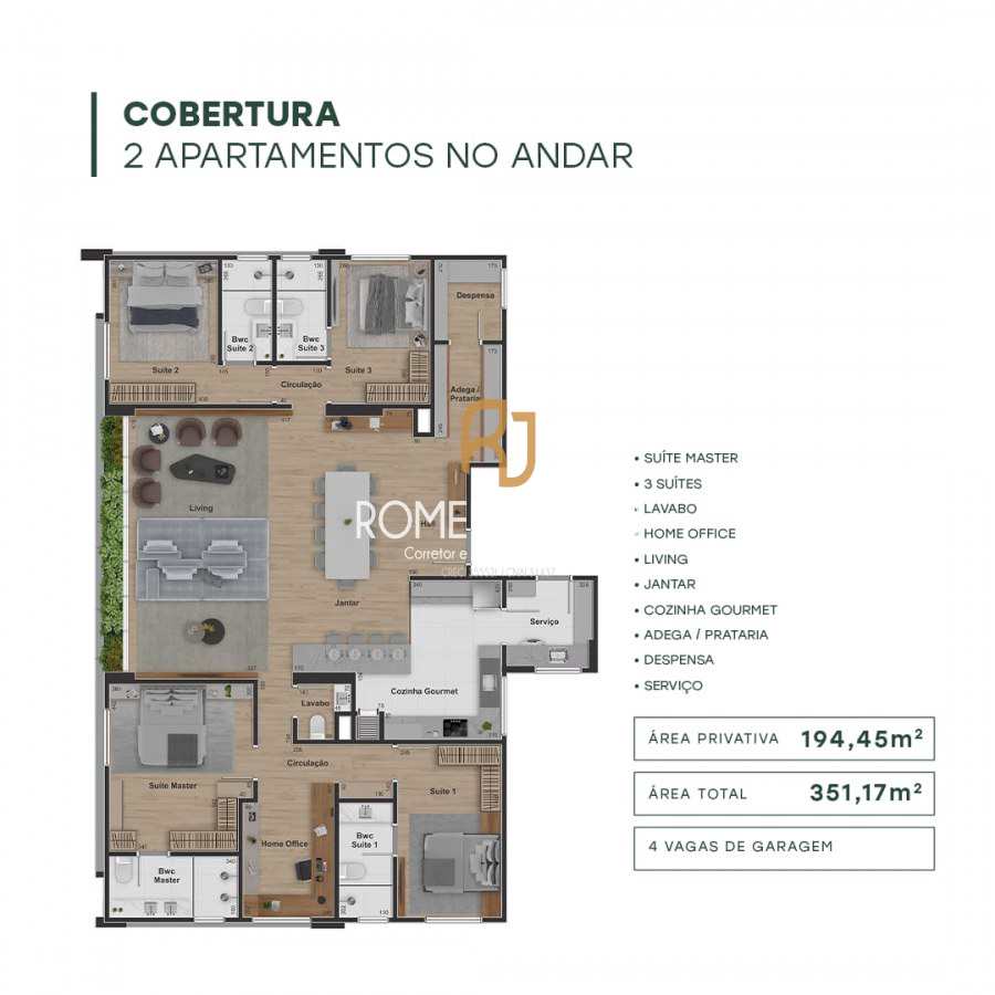 Apartamento à venda com 3 quartos, 204m² - Foto 19