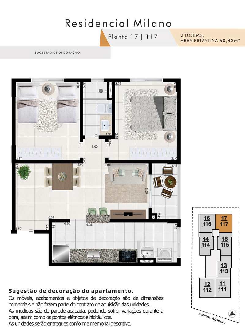 Apartamento em Mongaguá, bairro Jardim Praia Grande