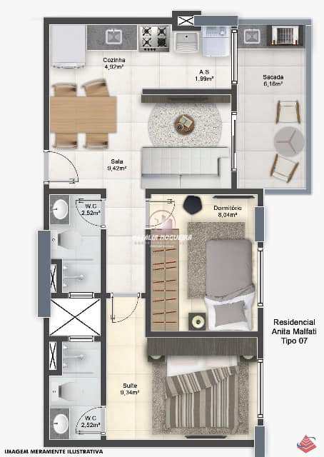 Apartamento à venda com 2 quartos, 54m² - Foto 13