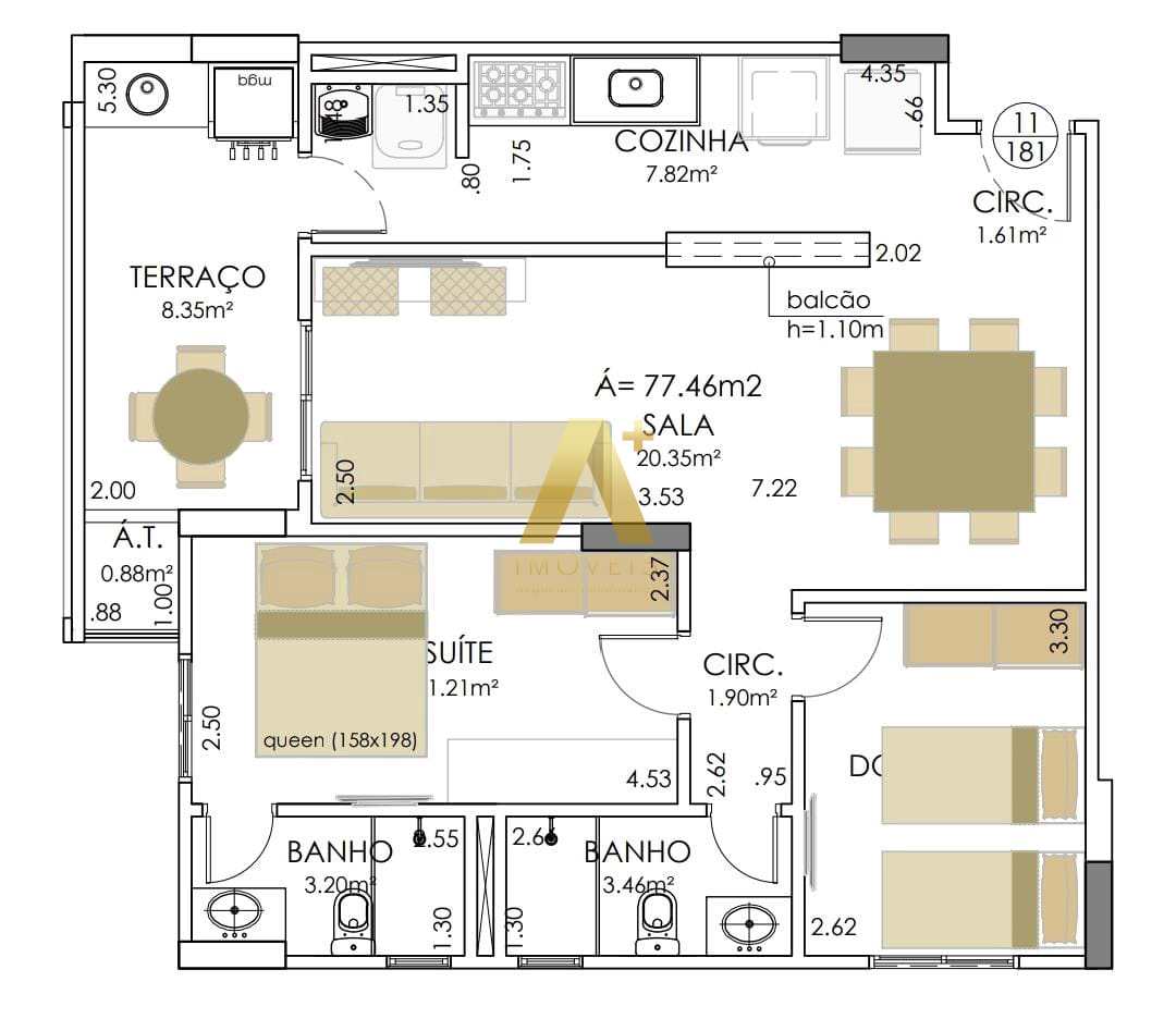 Apartamento à venda com 2 quartos, 77m² - Foto 15