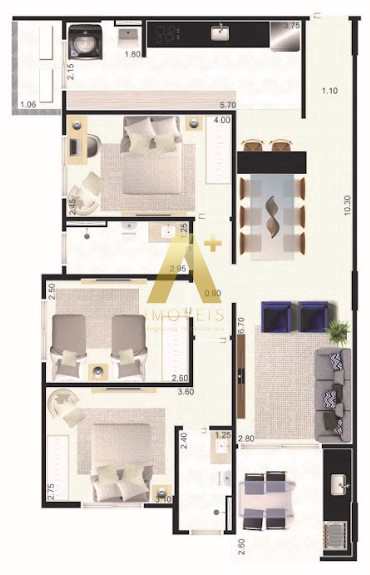 Apartamento à venda com 3 quartos, 96m² - Foto 13